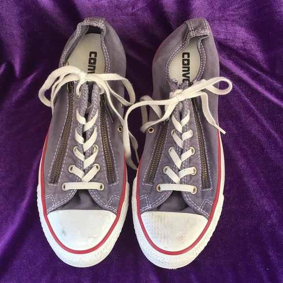 UNISEX Converse All Star Zippered Sneakers (Men’s’ 5,Ladies’ 7) - Picture 2 of 10